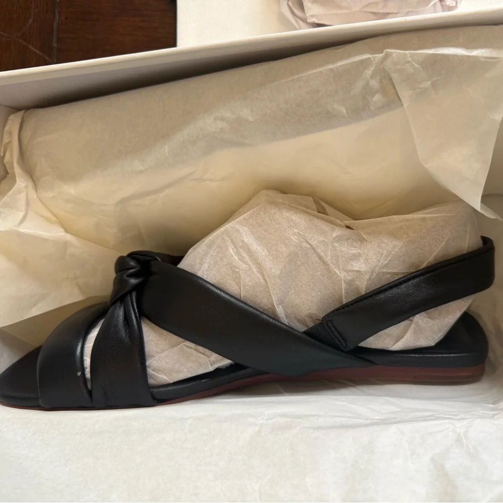 Vince‎ Elm Black Women's leather Sandals NEW 9